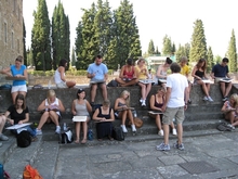 Curt Labitzke with students in Florence, 2008