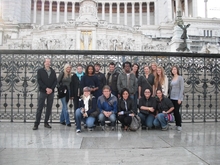 Curt Labitzke with students in Rome, 2009