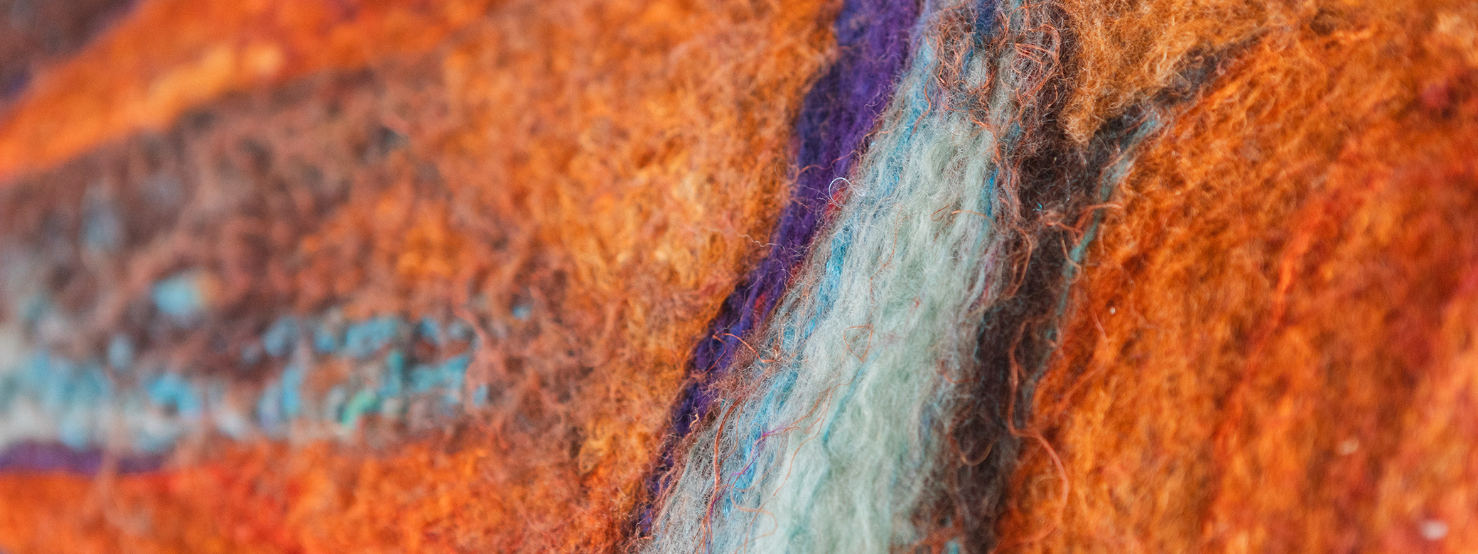 Orange and Purple Fiber Detail