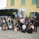 Christopher Ozubko and students in Italy
