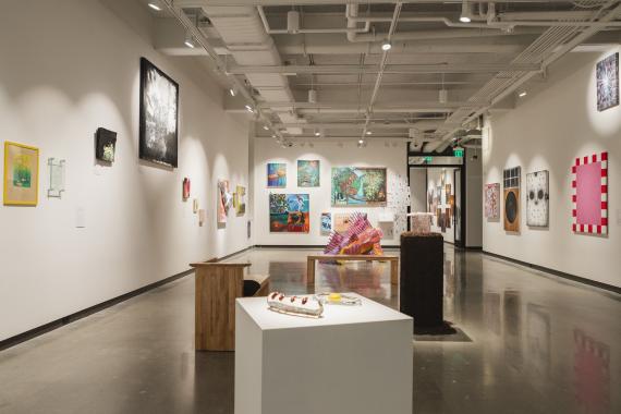 Installation view, Dispersal Patterns: Honors BA Grad Exhibition, Jacob Lawrence Gallery, Seattle, 2025.