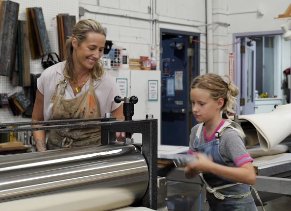 Kim Van Someren with student