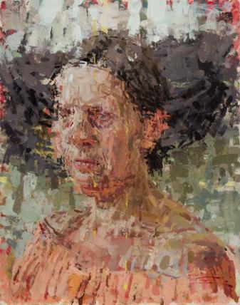 Shawna with Orange Sweater by Ann Gale