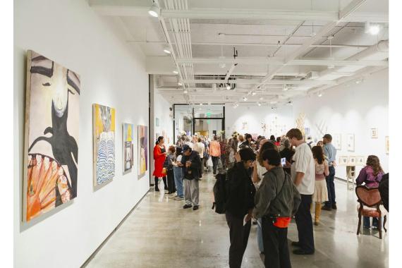 Opening night of the 2026 BA in Art Honors Show at the Jacob Lawrence Gallery