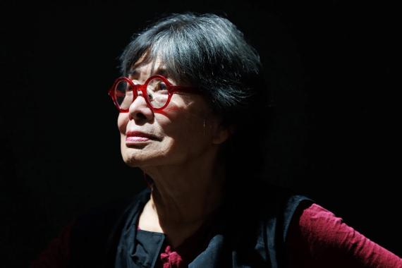 Artist Patti Warashina is photographed in her studio in Seattle on July 14. (Erika Schultz / The Seattle Times)