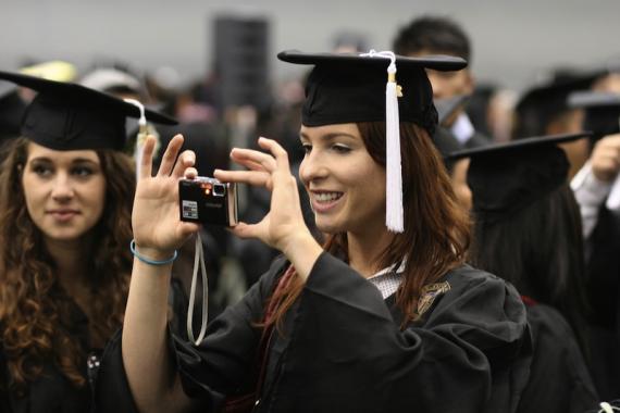 Cap, gown, and camera