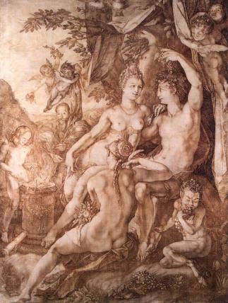 Goltzius, Without Ceres and Bacchus, Venus would freeze