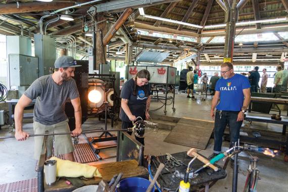 Doug Jeck (right) at Pilchuck