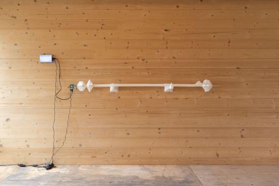 Art installation of 3D prints by Dave Braun