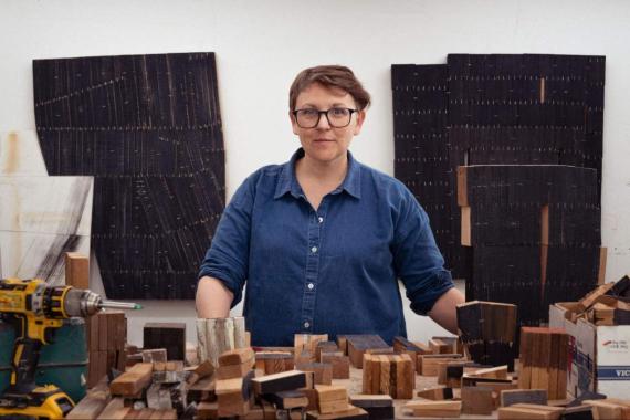 Emily Gherard in her studio