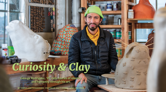 George Rodriguez in his studio