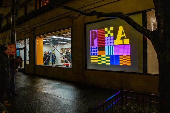 Projections outside of Partners and Print new location