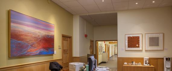Painting by Philip Govedare and prints by David Brody