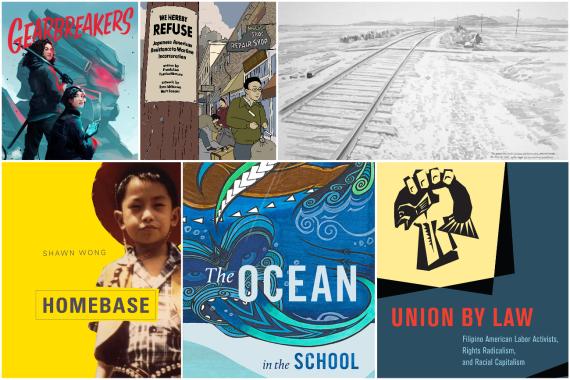 Montage of book cover images related to racial justice