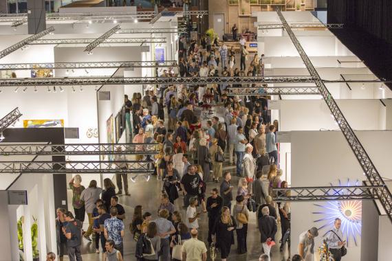 Aerial view of Seattle Art Fair