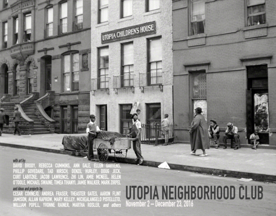 Poster for Utopia Neighborhood Club November 2016 Exhibition