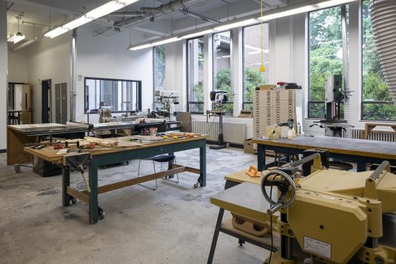 Woodshop in the art building photo by Sean Airhart