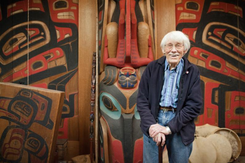 Bill Holm in his studio