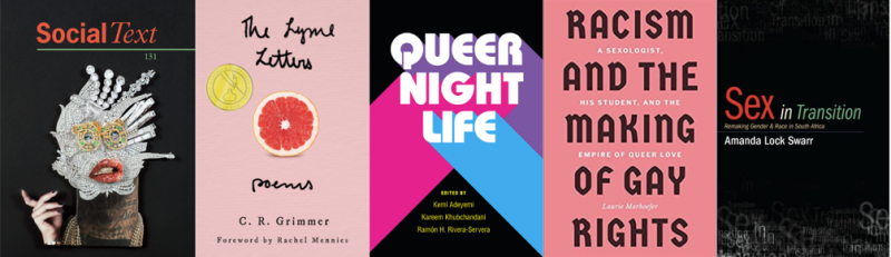 Book covers with Queer Night Life at center