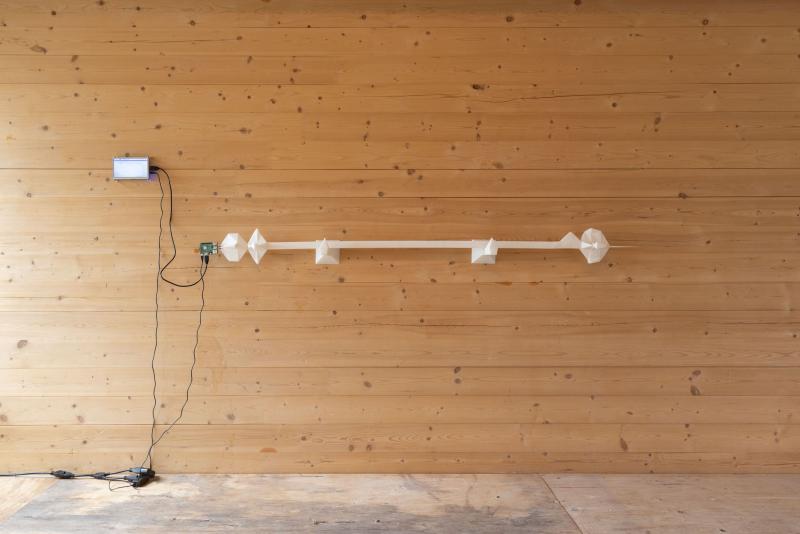 Art installation of 3D prints by Dave Braun