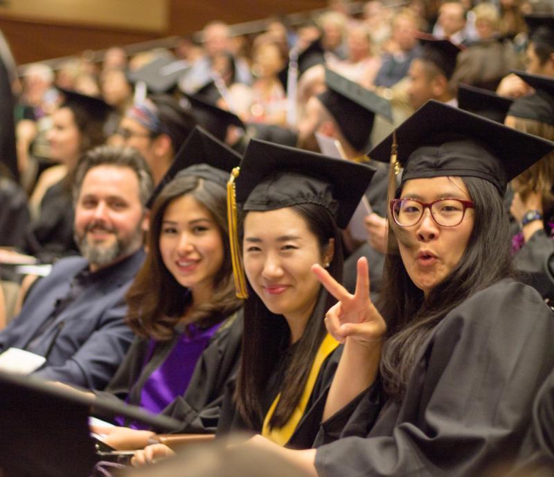 Students at graduation