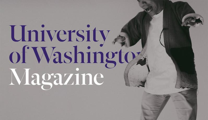 Jordan Nicholson on UW Magazine cover