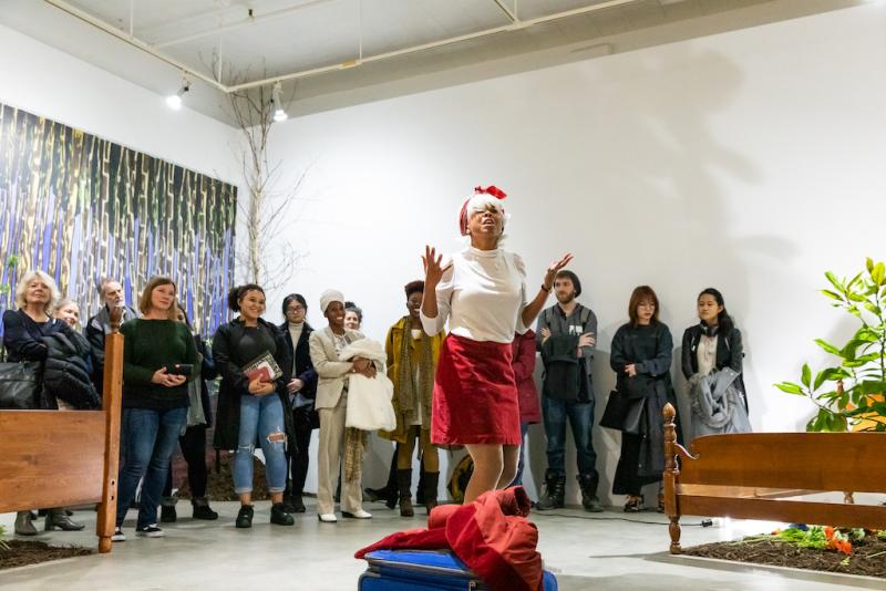 Marisa Williamson performance in Jacob Lawrence Gallery
