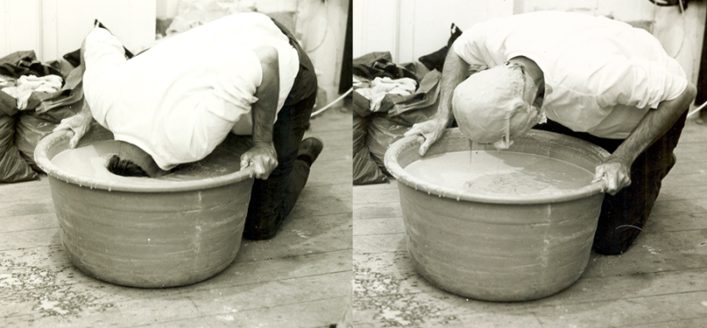Changes--Performance with Drying Slip, 1972, Jim Melchert