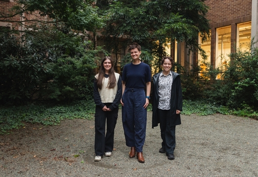 Art History graduate students  Ashley Milliken, Bethany Palkovitz, Veronica Markey