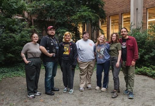  MFA students Victoria Armstrong-Mackender,  Andrew Roibal, Chave Pichardo,  Ryan Walters, Grace Miles, Alex Moni-Sauri, Oscar Pearson