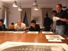 Curt Labitzke with students in Rome