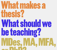 Question prompts for A Symposium on Design Graduate Education
