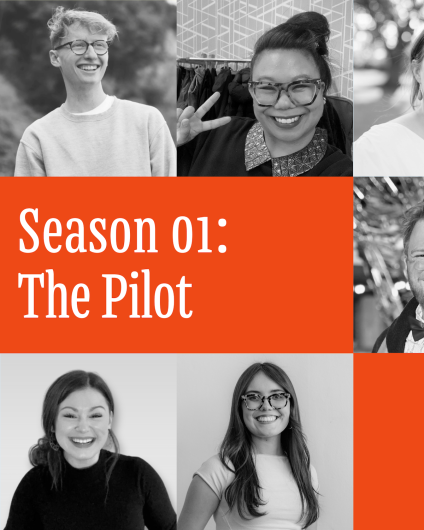 Banner featuring portraits of interviewees of the Back to School podcast