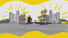Graphic image of Art and Music Buildings