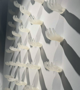 Close-up of Victoria Armstrong-Mackender's installation