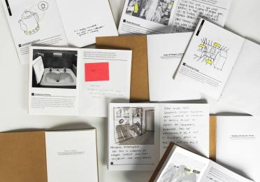 Bespoke booklets on a table