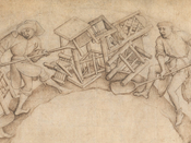Men Shoveling Chairs by Circle of Rogier van der Weyden