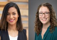 Two headshots of new faculty