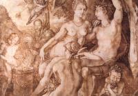 Goltzius, Without Ceres and Bacchus, Venus would freeze