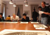 Curt Labitzke with students in Rome