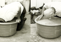 Changes--Performance with Drying Slip, 1972, Jim Melchert