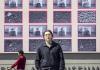 Stefen Gonzales with art installation in the background