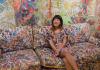 Lele Barnett in an art installation by Pepe Mar at Faena Miami. Courtesy Nadine Salem.