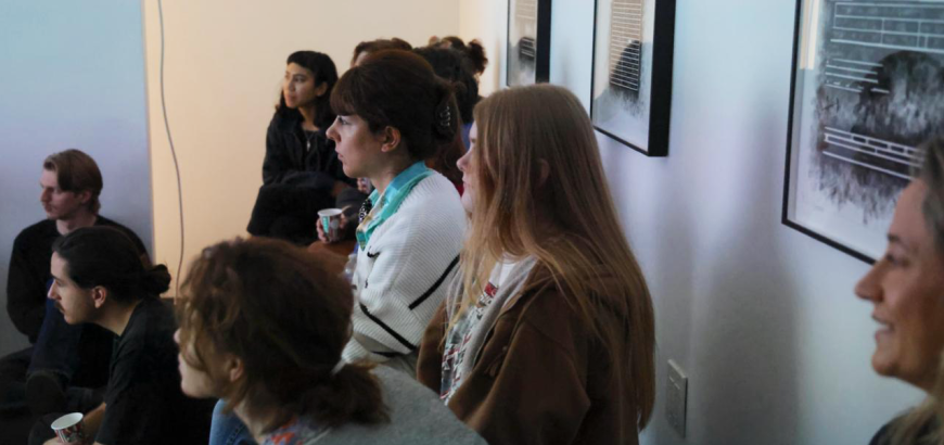 Students watching presentation