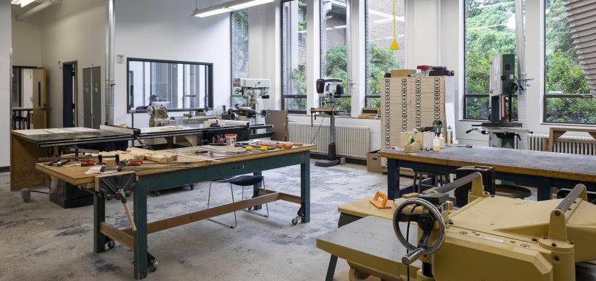 Woodshop in the art building photo by Sean Airhart