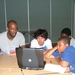 Maurice Woods with students
