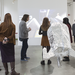 Students in exhibition gallery