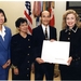 Ron Chew and others receiving IMS award from Hilary Clinton