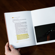 Close-up of open book spread.