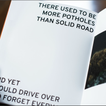 Close-up of open book spread.